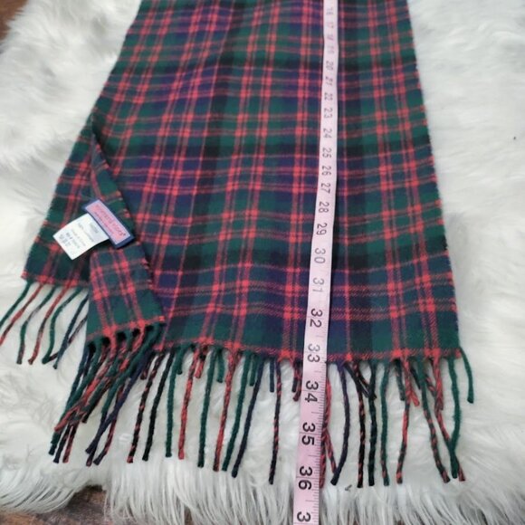 NWT Vineyard Vines Cashmere Scarf Red Green And Blue Plaid Tartan Scarf - Picture 5 of 8